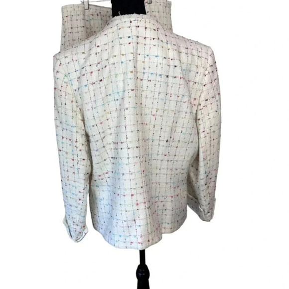 Sag Harbor 18/20 ivory with multi color skirt & blazer professional suit - Picture 4 of 9